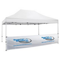 15 Foot Wide Tent Half Wall and Deluxe Stabilizer Bar Kit - White Only (Full-Color Thermal Imprint)